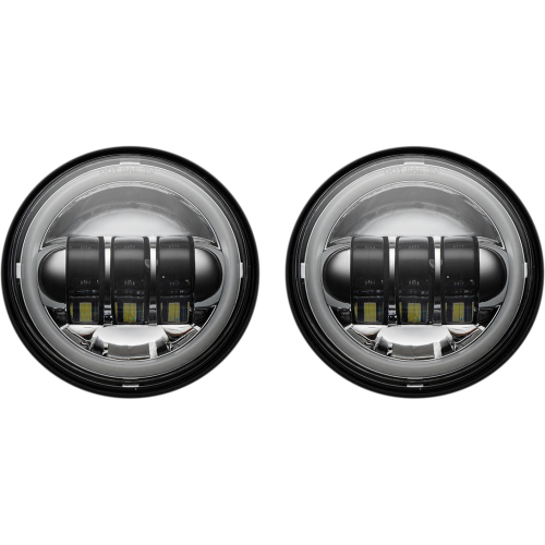 Custom Dynamics - Custom Dynamics ProGlow 4.5in. LED Passing Lamps with Color Changing Halo - Chrome - PG-45-C