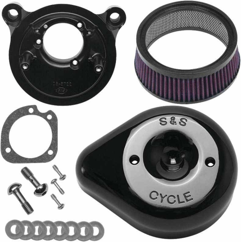 S&S Cycle - S&S Cycle Stealth Teardrop Air Cleaner Kit - Black - 170-0523