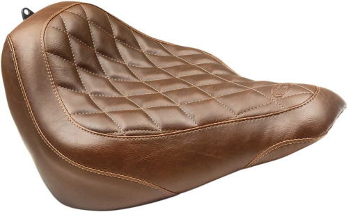 Mustang - Mustang Wide Tripper Solo Seat - Diamond Stitch - Brown - 83053