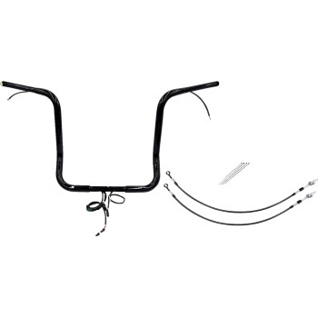 Fat Baggers, Inc. - Fat Baggers, Inc. 1-1/4in. Plug and Play EZ Install Pointed Top Handlebar Kit - Black - 902216-B
