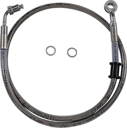 Drag Specialties - Drag Specialties Extended Stainless Steel Front Brake Line Kit - Clear Coated - 34 3/4in. - 1741-5792
