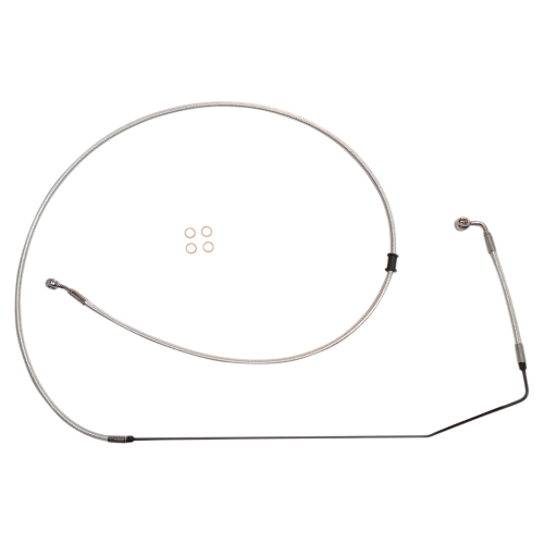 Magnum - Magnum EZ-Align Braided Front Upper ABS Brake Line - +2in. - Sterling Chromite II - AS37585