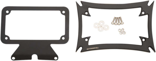 Motherwell - Motherwell Maltese License Plate Frame with Backing Plate - Matte Black - MWL-862-MB-OR1