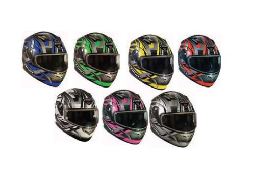 Zoan - Zoan Flux 4.1 Devil Graphics Snow Helmets with Dual Lens Shield - 137-347 - Yellow - X-Large