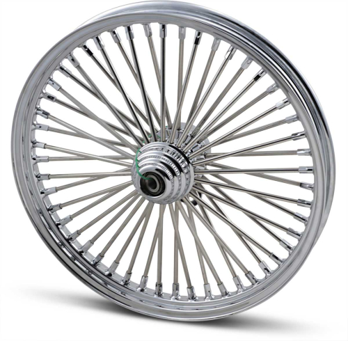 Drag Specialties - Drag Specialties Fat Daddy 50 Spoke Radially Laced Front Wheel - 21x2.15 (Single Disc) - 04225-1028S