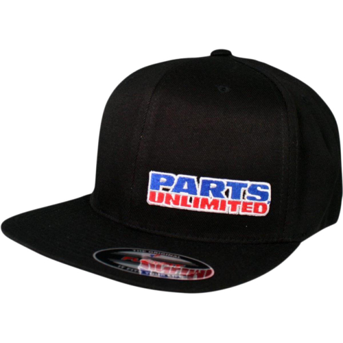 Throttle Threads - Throttle Threads Parts Unlimited Flat-Bill Cap - PSU24H12BKOR - Black - OSFM