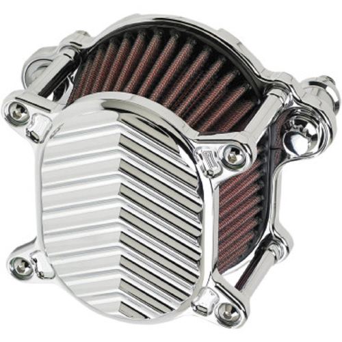 Joker Machine - Joker Machine Omega Air Cleaner Assembly - V Fin - Chrome - 021693