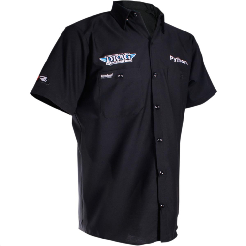 Throttle Threads - Throttle Threads Drag Specialties 2020 Short-Sleeve Shop Shirt - PSU37ST24BK4X - Black - 4XL