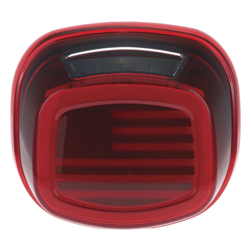 Kuryakyn - Kuryakyn Tracer US Flag LED Taillights - Red Lens with Plate Light - 2924