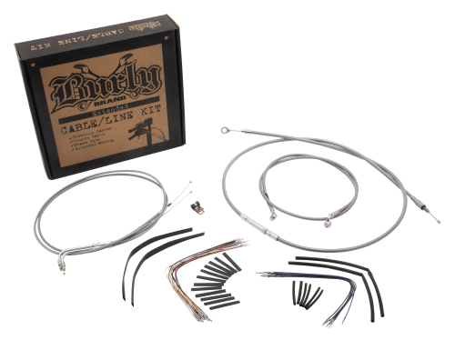 Burly Brand - Burly Brand Cable and Brake Line Kit - Stainless Braid - B30-1282