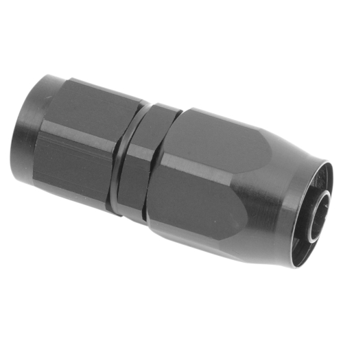 Russell - Russell -6 AN Straight Full Flow Non-Swivel Hose End - Black Anodized - R10023B