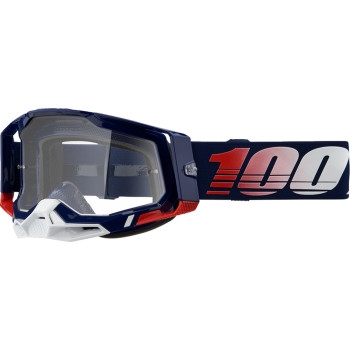 100% - 100% Racecraft 2 Republic Goggles - 50009-00022 - Republic/Clear Lens - OSFM