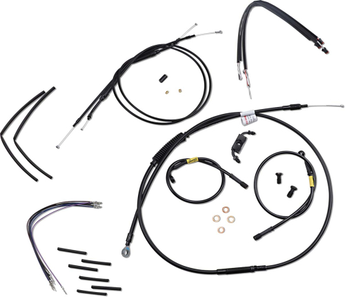 Burly Brand - Burly Brand T-Bar Cable and Brake Line Kit - 14in. - B30-1213