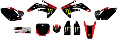 DCOR - DCOR Monster Energy Honda Complete Graphics Kit - Black - 20-10-152