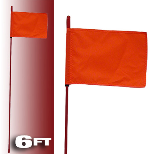 Firestik Antenna - Firestik Antenna Whips Safety Flag - 6ft. - Red - F6-RED-8120R