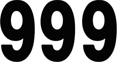 Factory Effex - Factory Effex Pro Numbers 4in. - No. 9 - Black - 04-2579