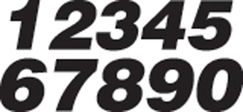 Dirt Digits - Dirt Digits Pro Digit Competition Stick-On 6in. Black Number - 3 - PD63B-3