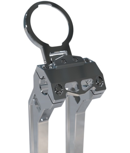 LA Choppers - LA Choppers Gauge Mount - Single - Raw Aluminum - LA-7397-01R