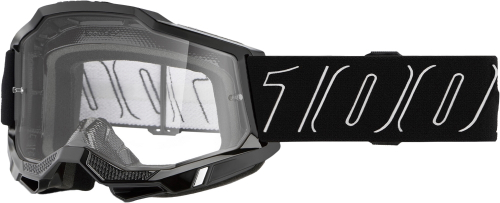 100% - 100% Accuri 2 Blackline Goggles - 50013-00047 - Blackline/Clear Lens - OSFM