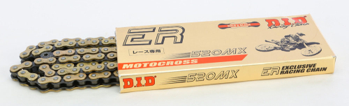 D.I.D - D.I.D 520 MX Series Exclusive Racing Chain - 120 Links - Gold/Black - 520MXX120RB