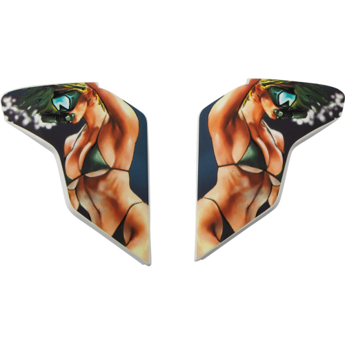 Icon - Icon Side Plate for Airflite Helmet - Pleasuredome 4 Blue - 0133-1409