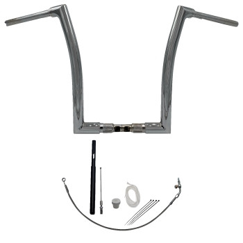 Fat Baggers, Inc. - Fat Baggers, Inc. 1-1/2in. EZ Install Flat Top Handlebar Kit - Chrome - 619916