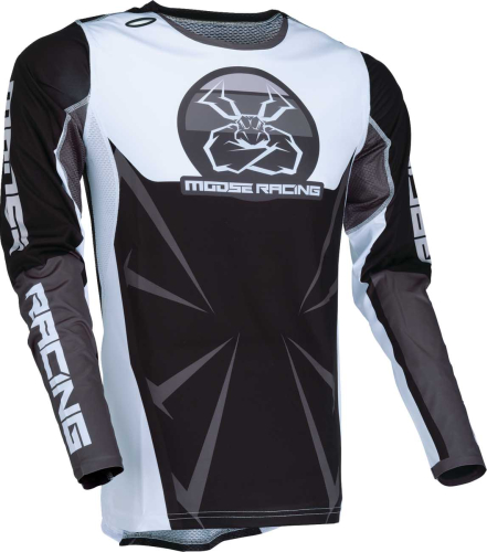 Moose Racing - Moose Racing Agroid Jersey - 2910-7909 - Black/White - 2XL