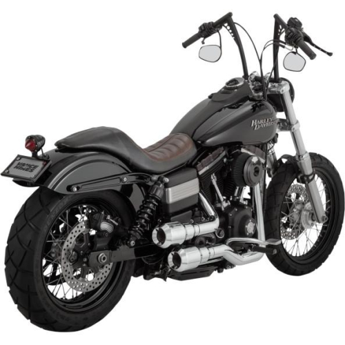 Vance & Hines - Vance & Hines Hi-Output Grenades 2-Into-2 Exhaust - Chrome/Chrome - 16899