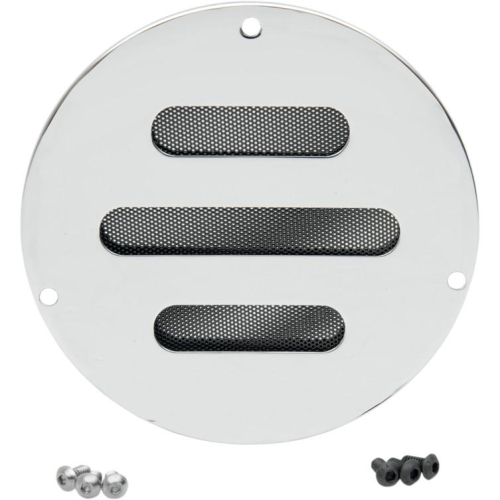 Drag Specialties - Drag Specialties Accent Style Derby Cover - Slotted - Chrome - 77166B4