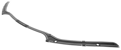 Arlen Ness - Arlen Ness Beveled Billet Windshield Trim - Black - 03677