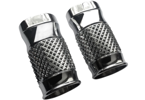 Eddie Trotta Designs - Eddie Trotta Designs Fork Slider Covers - Cross-Cut Chrome - TC-962