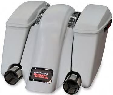 Paul Yaffe Originals - Paul Yaffe Originals Chupa Rear Fender w/ Frenched in Bagger Dagger Lights for Drag 2.71in Saddlebags - Chrome L.P. Frame - CRFDRAG14BDC