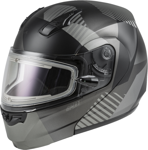 G-Max - G-Max MD-04S Reserve Helmet with Elecric Shield - M4041575 - Matte Dark Silver/Black - Medium