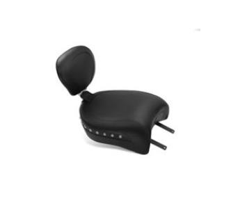 Mustang - Mustang Studded Wide Touring Passenger Seat with Receiver for Passenger Backrest - 79763