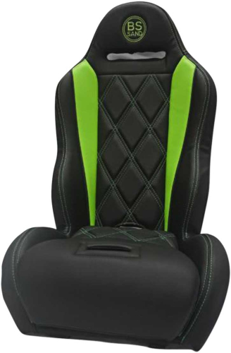 BS Sand - BS Sand Performance Seat - Diamond - Black/Green - PEBUGRBDT