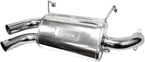 BikeMan Performance - BikeMan Performance Double Barrel 2-Into-1 Full System - Ceramic Chrome - 08-308-C