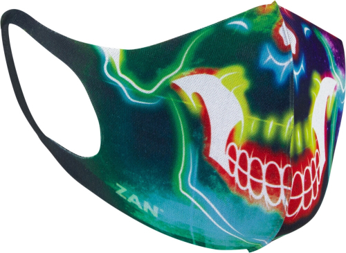 Zan Headgear - Zan Headgear Protective Lightweight Neoprene Mask - FMLW098 - Electric Skull/Black - OSFM