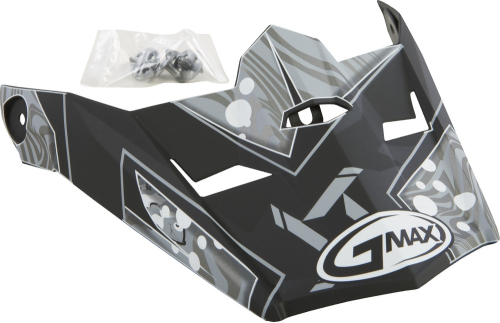 G-Max - G-Max Visor for MX-46Y Youth Helmets - Hooper Matte Black/Dark Silver - G046863