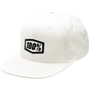100% - 100% Icon Snapback Hat - 20044-00007 - White - OSFM