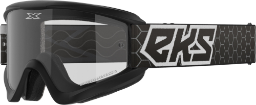 EKS Brand - EKS Brand GOX Flat Out Clear Goggles - 067-60435 - Black/White Clear - OSFA