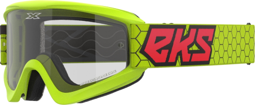EKS Brand - EKS Brand GOX Flat Out Clear Goggles - 067-60445 - Flo Yellow/Black/Fire - OSFA