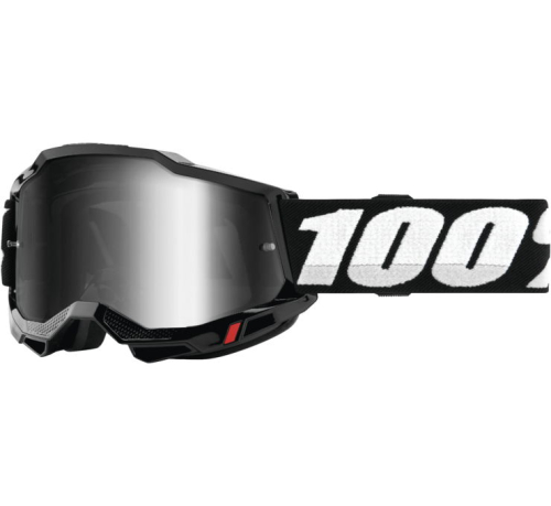 100% - 100% Accuri 2 Goggles - 50014-00001 - Black / Silver Mirror Lens - OSFM