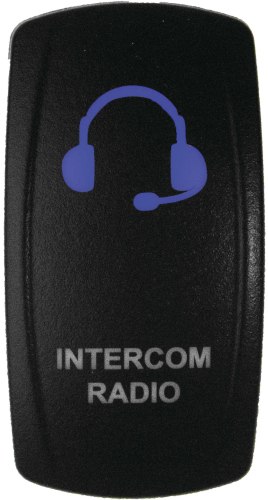 Dragonfire Racing - Dragonfire Racing Laser Etch Dual LED Switch - Intercom Radio On/Off - Blue - 04-0126