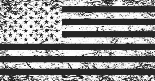 Dragonfire Racing - Dragonfire Racing Whip Flag - Double-Sided - Tattered American - 04-0112