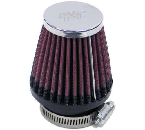 K&N Engineering - K&N Engineering Universal Round Tapered Air Filter - Chrome End Cap - RC-2320
