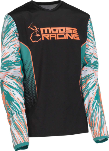 Moose Racing - Moose Racing Agroid Youth Jersey - 2912-2255 - Teal/Orange/Black - X-Large