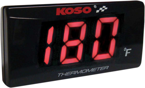 Koso North America - Koso North America Super Slim Water Temperature Gauge - 2.22in. W x 1.06in. H x .43in. D - BA024R10