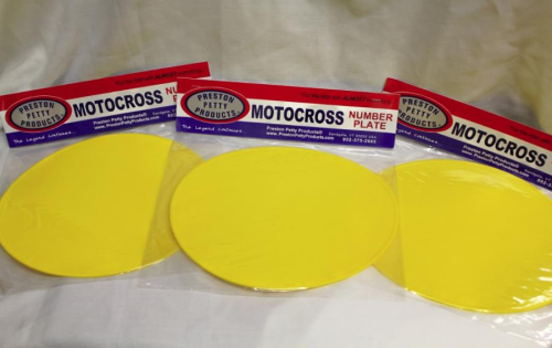 Polisport - Polisport Preston Petty MX Number Plate - White - 3 Pack - 8667400004