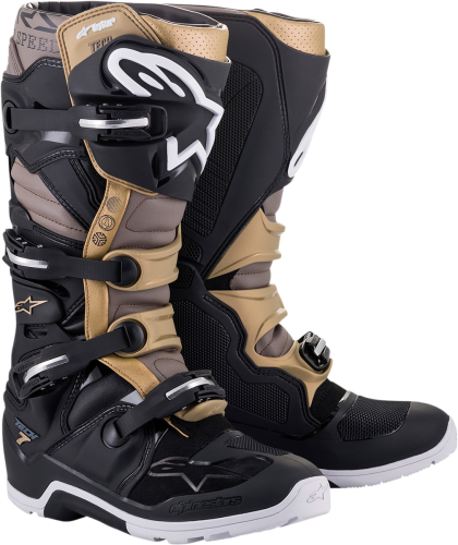 Alpinestars - Alpinestars Tech 7 Enduro Drystar Boots - 2012620-1959-14 - Black/Gray/Gold - 14