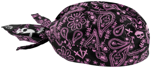 Zan Headgear - Zan Headgear Highway Honeys Flydanna Womens Headwrap - ZHH14 - Paisley Purple - OSFM
